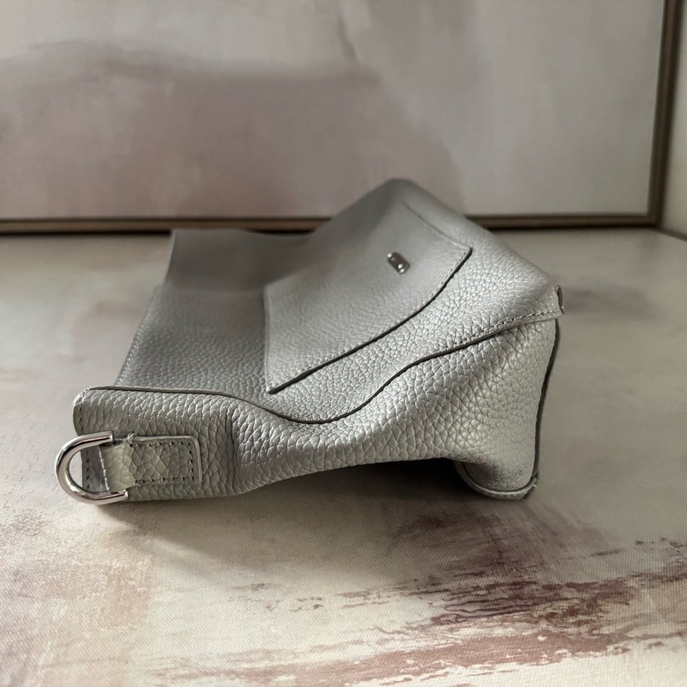 Rebecca Minkoff Darren East/West Leather Shoulder Bag in Dove Gray - Picture 10 of 16